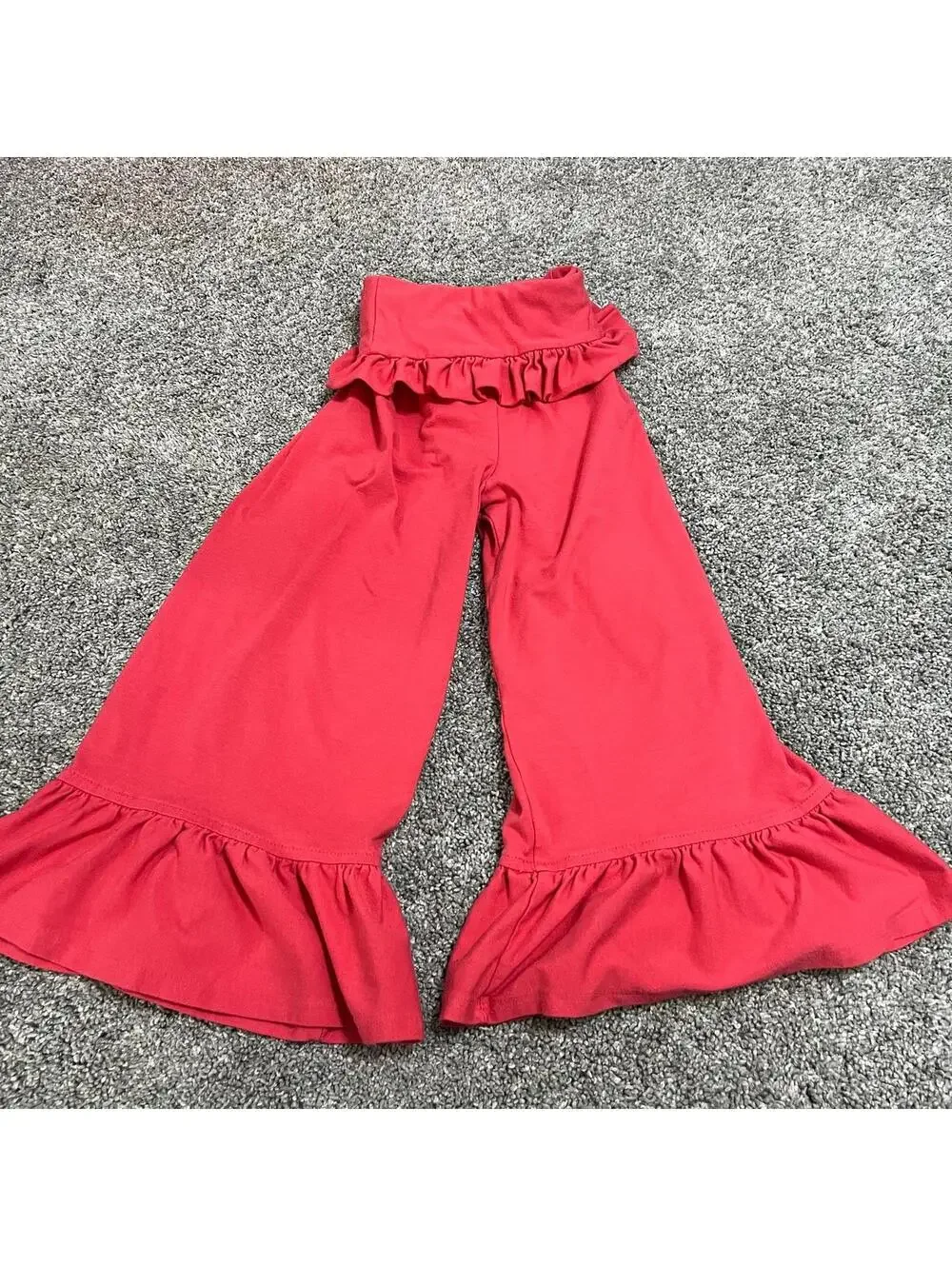 Persnickety Girl's Salmon Pink Double Dutch Ruffle Pants size 5